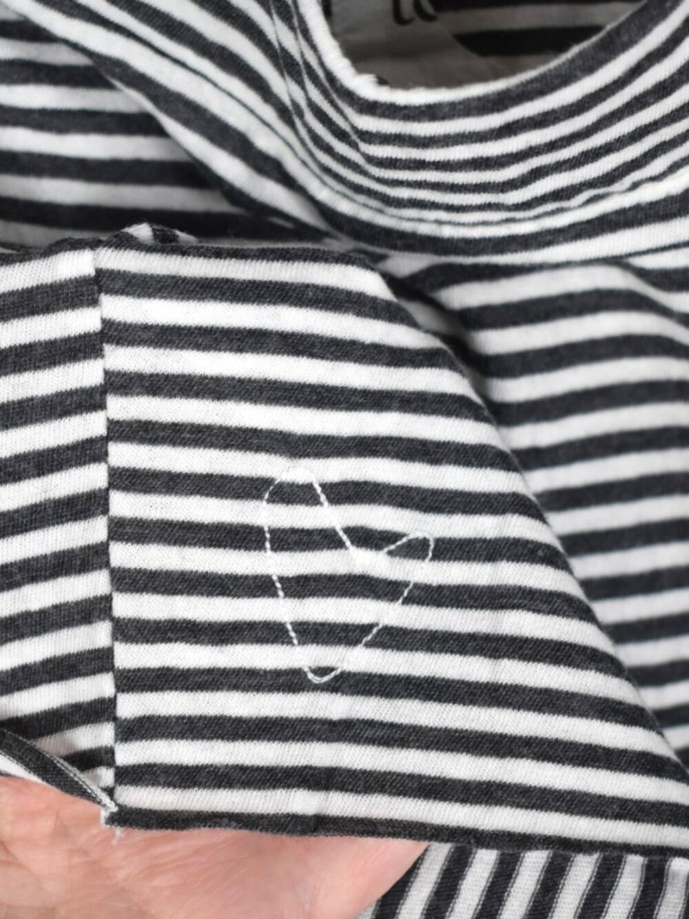 Frank & Eileen Tee Lab Jersey Skirt Small Black & White Stripe Preppy Coastal - Picture 6 of 6